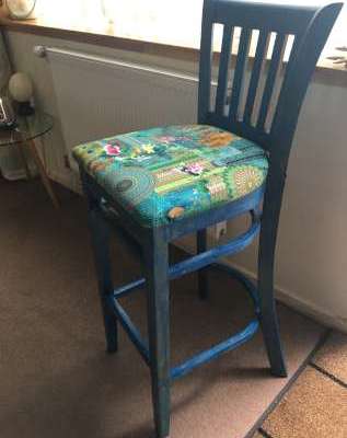 Upcycled bar stool