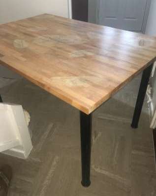 Upcycled butchers block&nbsp;table
