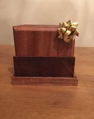 set of four chunky mahogany&nbsp;coasters