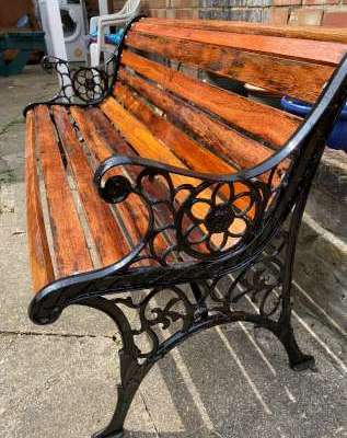 Rescued and refurbished&nbsp;bench