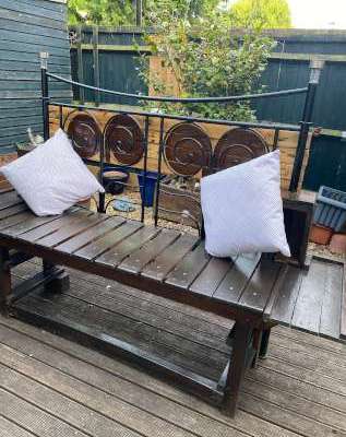 metal back garden&nbsp;bench