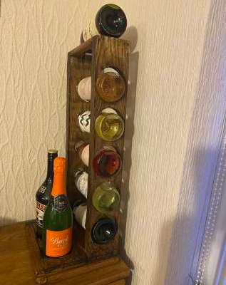 Handmade rustic wine&nbsp;rack